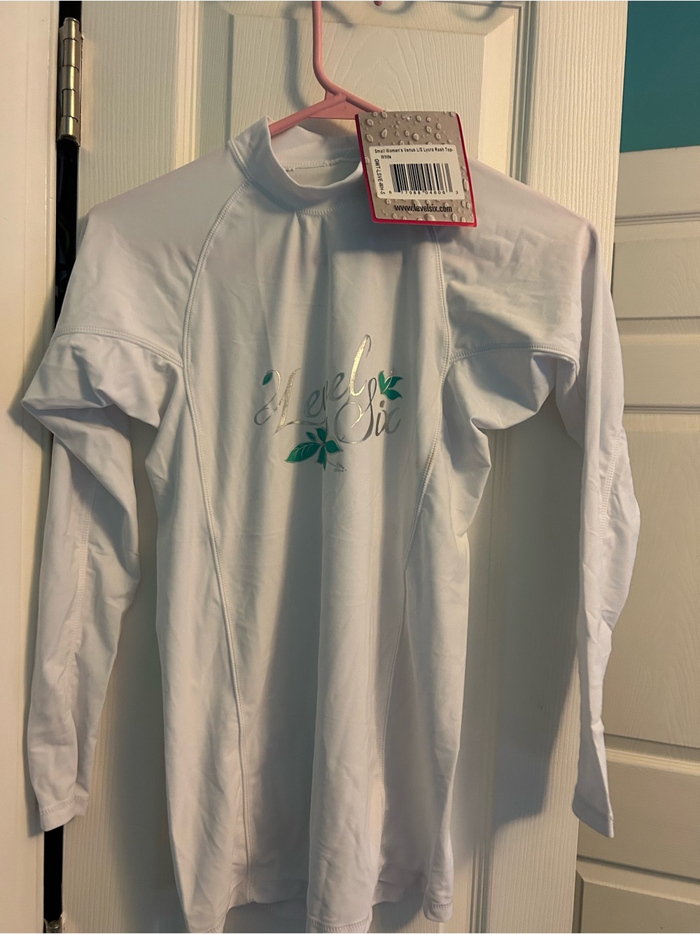 Women’s White Long-Sleeve Swim Shirt